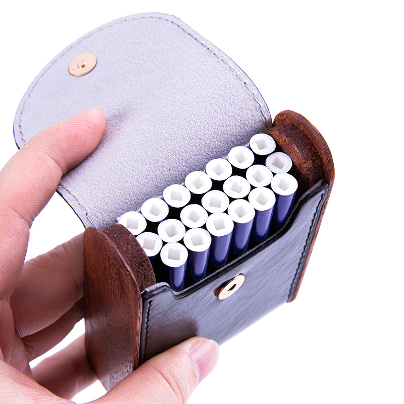 Solid Wood Vintage Leather Cig - Smoker Box Wood Chip 评论和价格