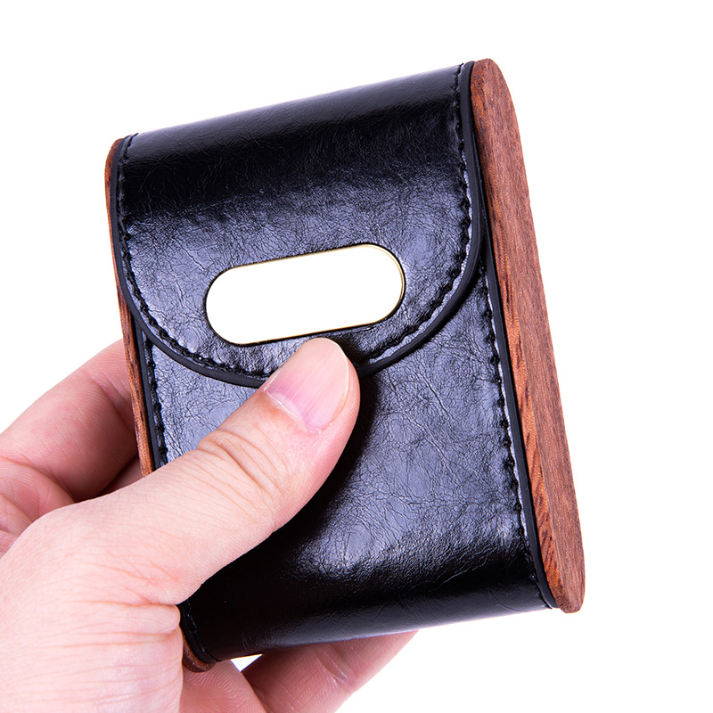Solid Wood Vintage Leather Cig - Smoker Box Wood Chip 评论和价格