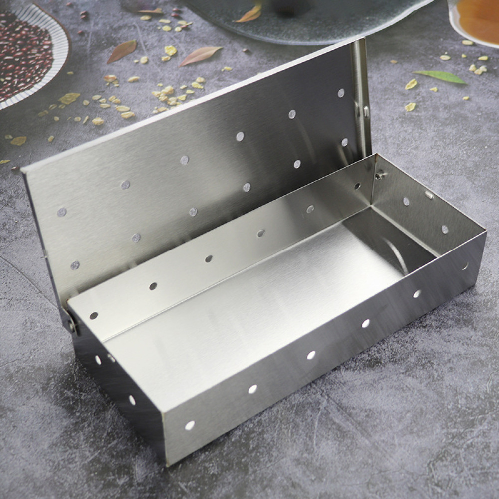Stainless Steel Barbecue Smoke - Smoker Box Wood Chip 评论和价格