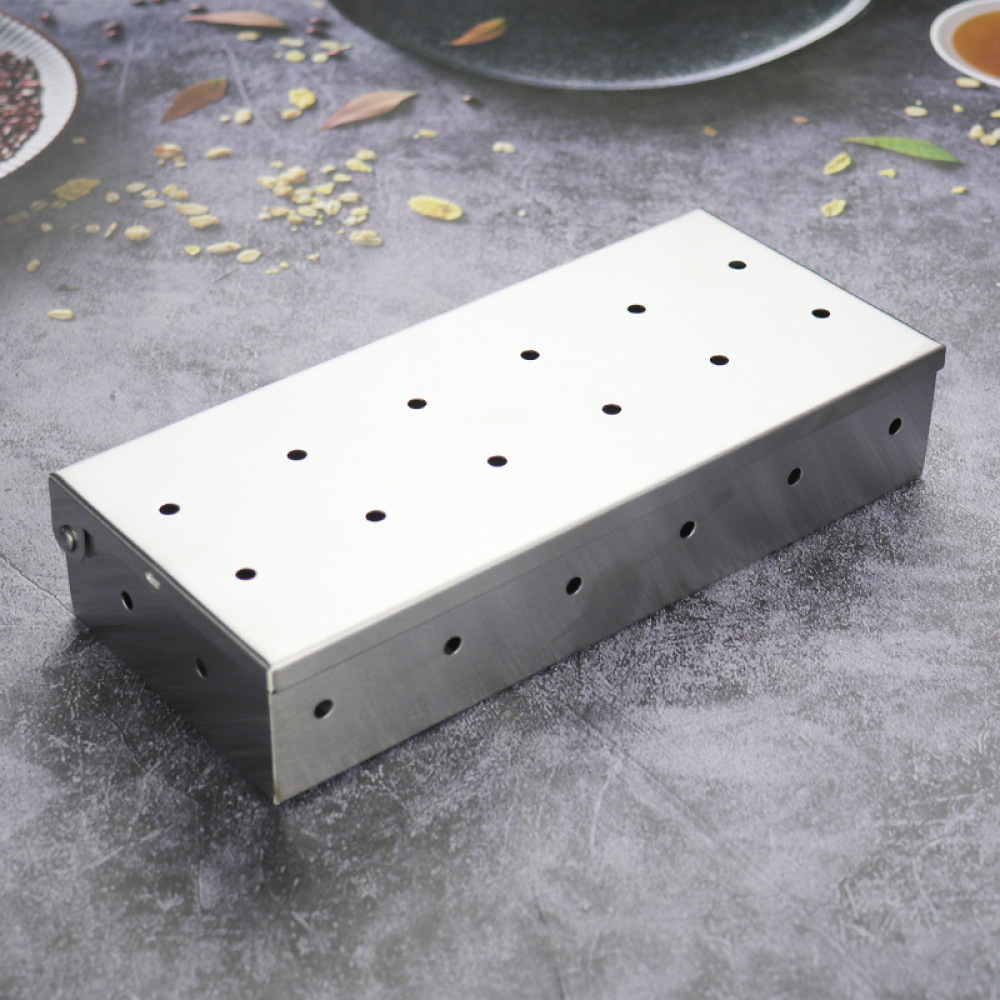 Stainless Steel Barbecue Smoke - Smoker Box Wood Chip 评论和价格