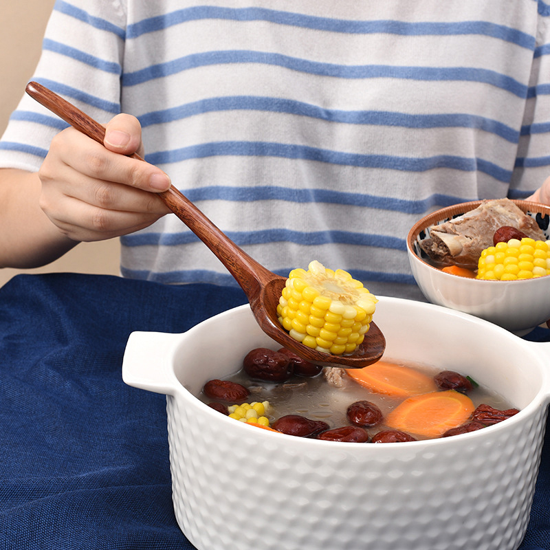 Long Handle Ramen Wooden Spoon - Home Cooking Japanese 评论和价格