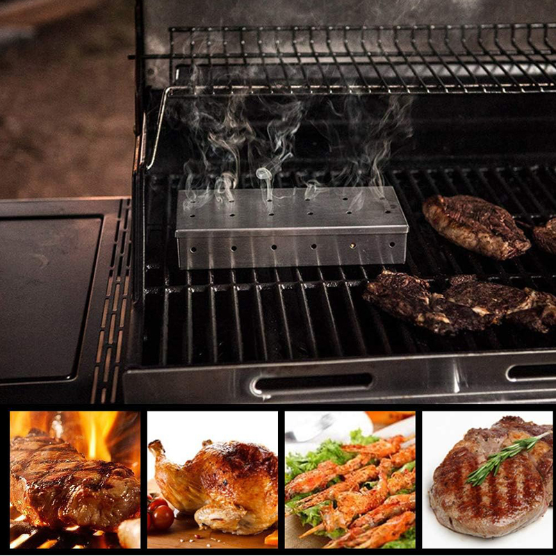 Stainless Steel Smoker Box for - Smoker Box Wood Chip 评论和价格