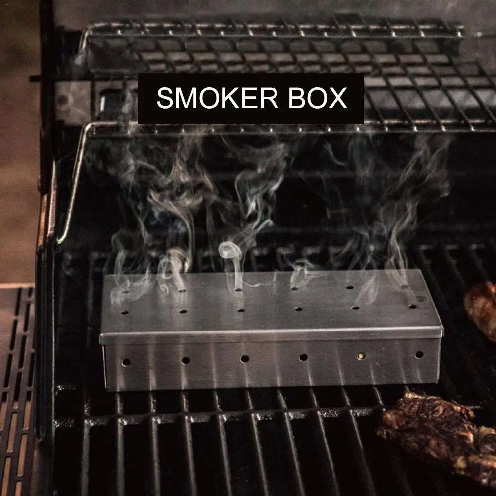 HQ Wood Chips BBQ Smoker Box f - Smoker Box Wood Chip 评论和价格
