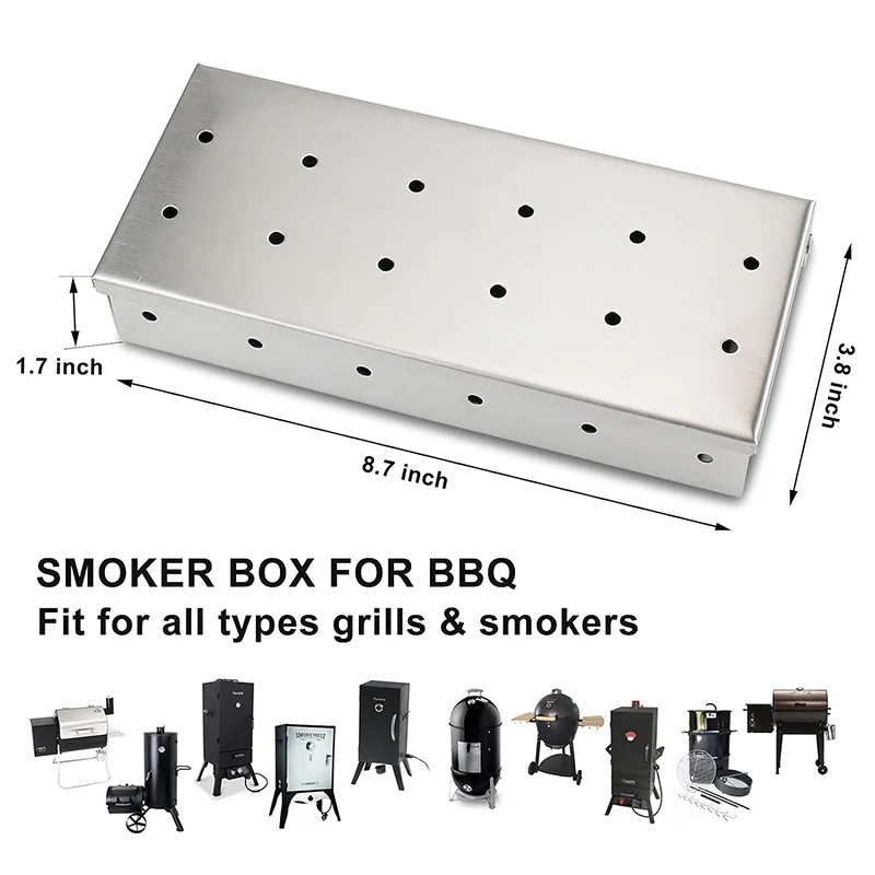 Stainless Steel Smoker Box for - Smoker Box Wood Chip 评论和价格