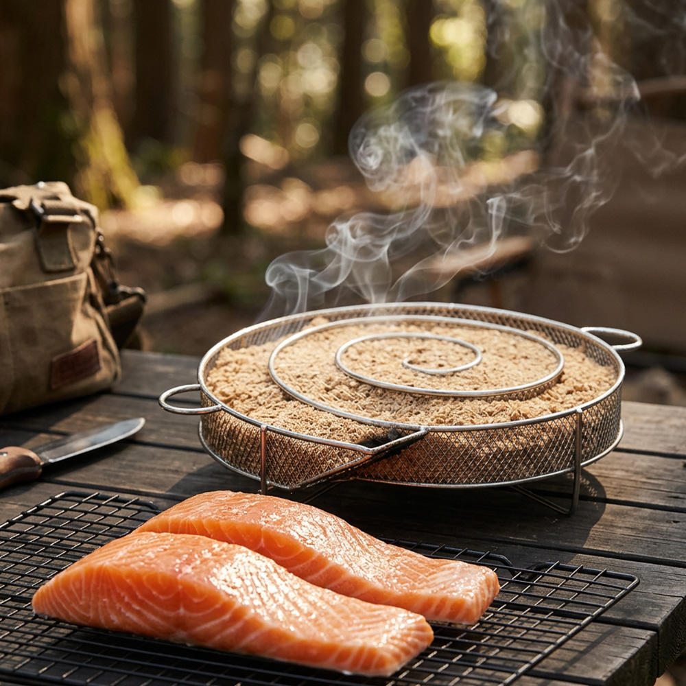 Round Stainless Steel Smoking  - Smoker Box Wood Chip 评论和价格