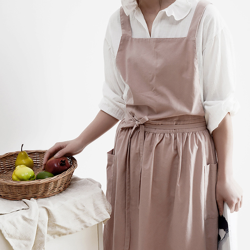 Women Cotton Linen Bib Apron J - Home Cooking Japanese 评论和价格
