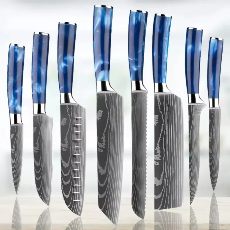 Damascus Patterned Laser Steel - Home Cooking Japanese 评论和价格