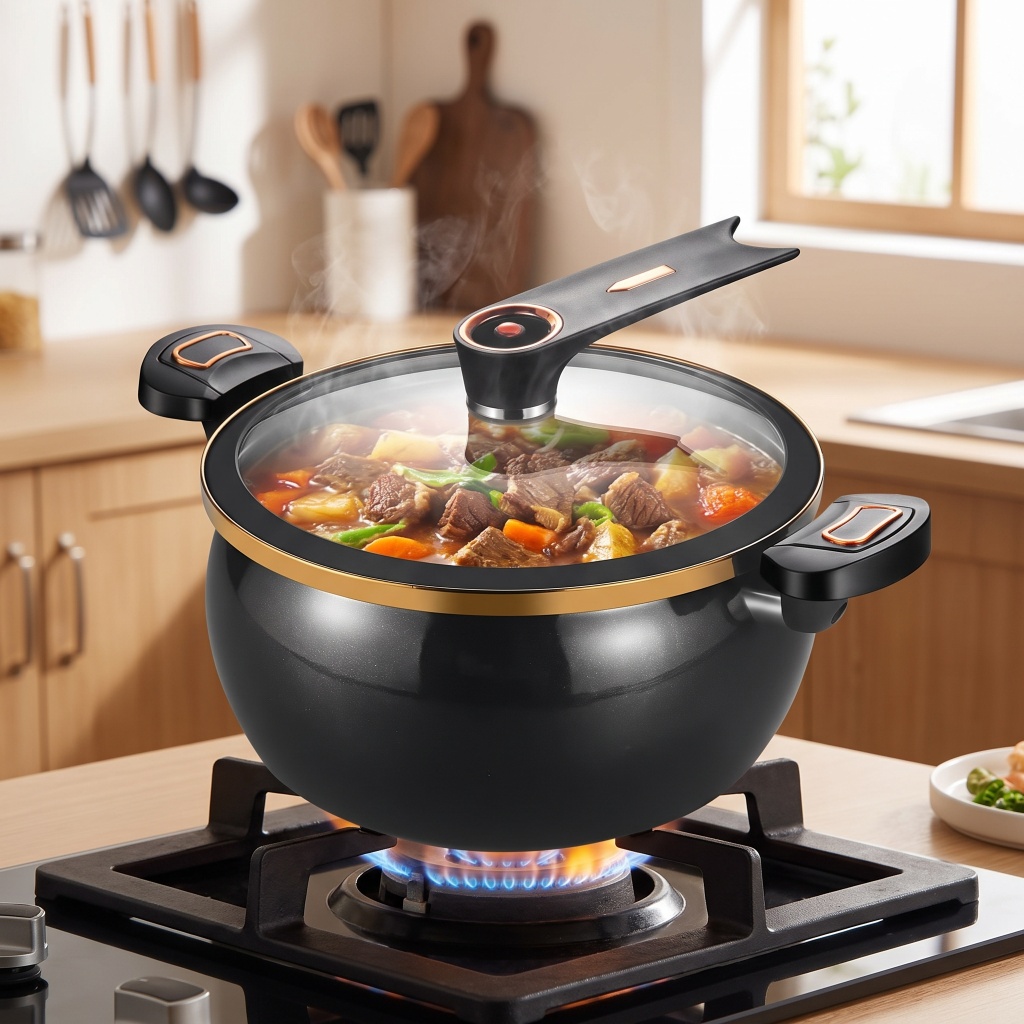 8L Large Black Enamel Micro Pr - Home Cooking Channel 评论和价格