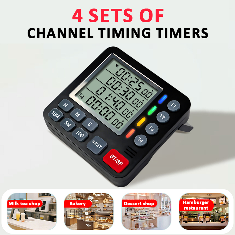 Magnetic Kitchen Timer 4 Chann - Home Cooking Channel 评论和价格