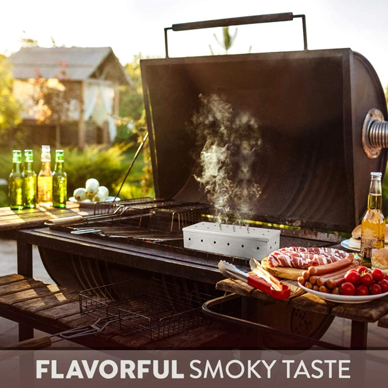Stainless Steel Wood Chip Smok - Smoker Box Wood Chip 评论和价格
