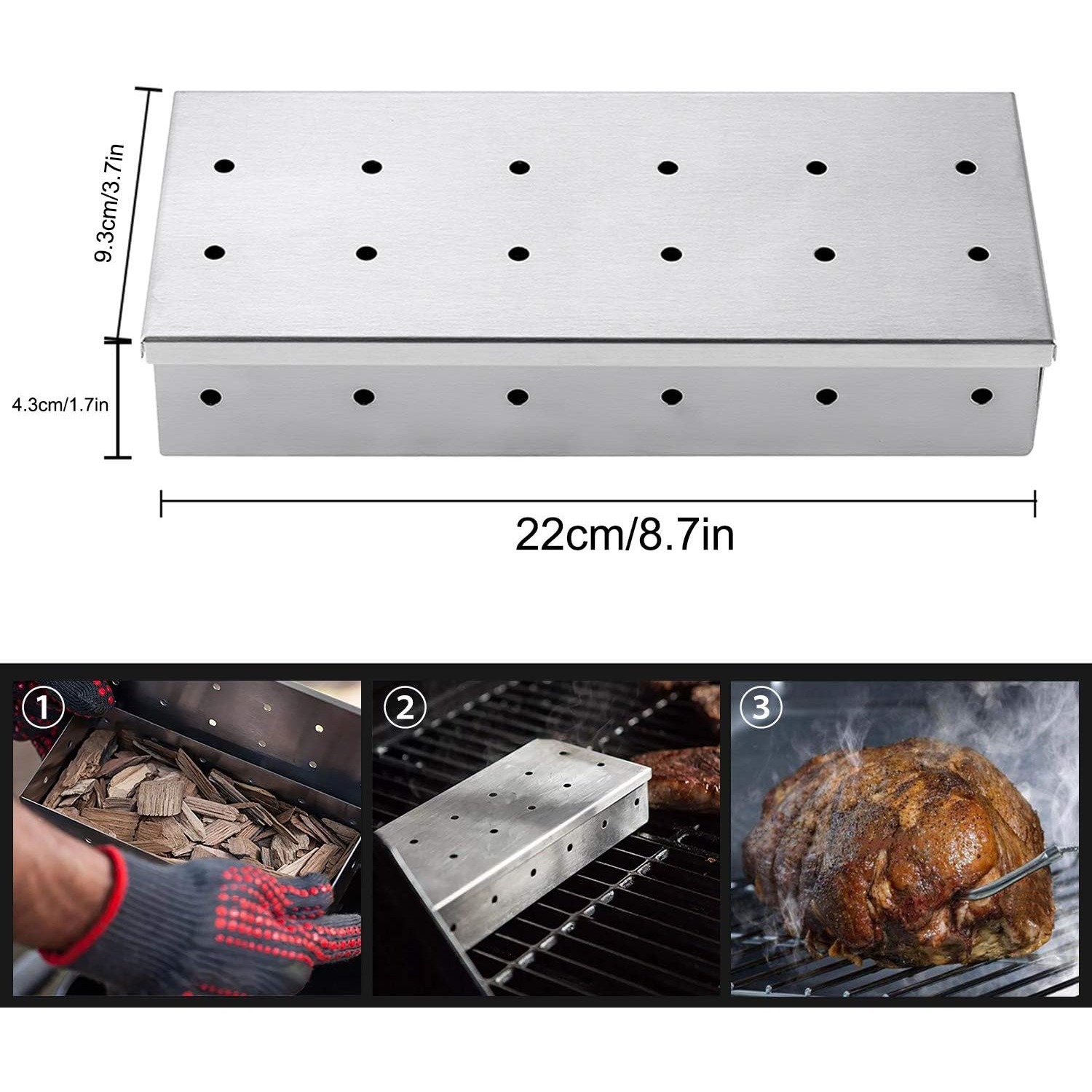 Stainless Steel Wood Chip Smok - Smoker Box Wood Chip 评论和价格
