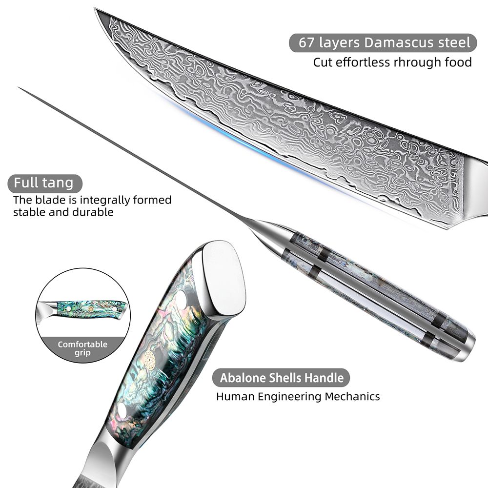 Japanese Damascus Steel Utilit - Home Cooking Japanese 评论和价格
