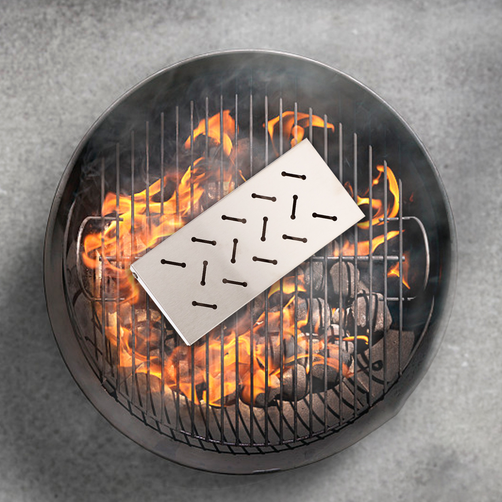 Large Stainless Steel Smoker B - Smoker Box Wood Chip 评论和价格